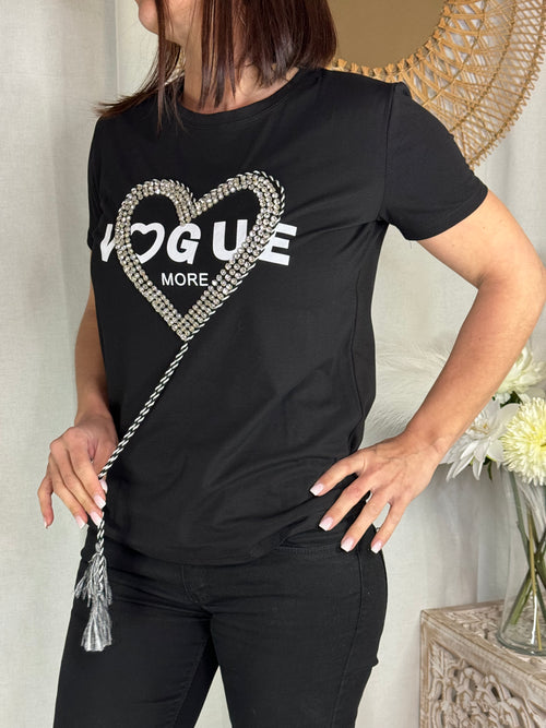 Tee shirt noir vogue