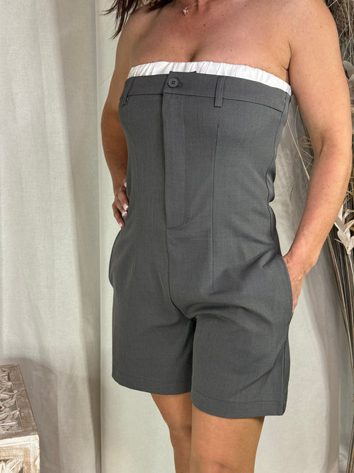 Combi short grise