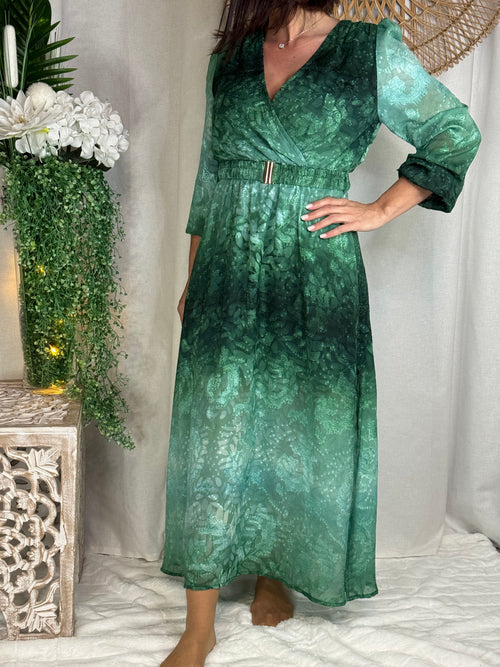 Robe longue verte