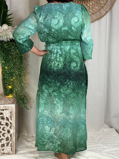 Robe longue verte