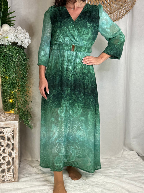 Robe longue verte