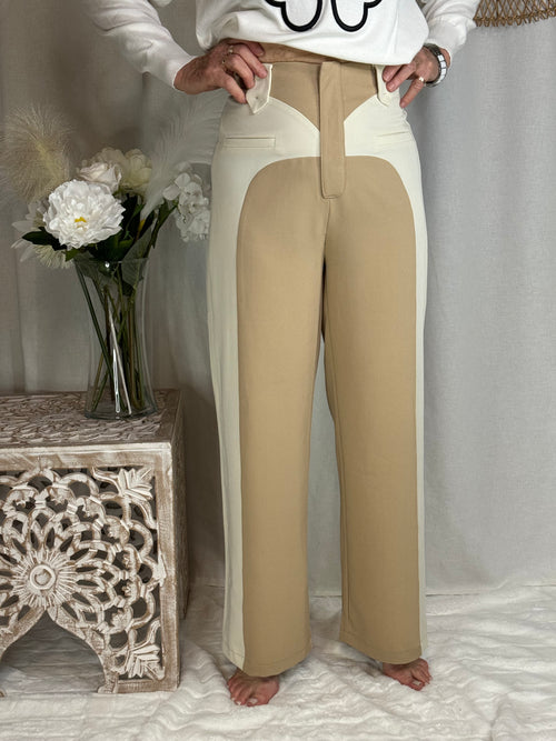 Pantalon bicolor