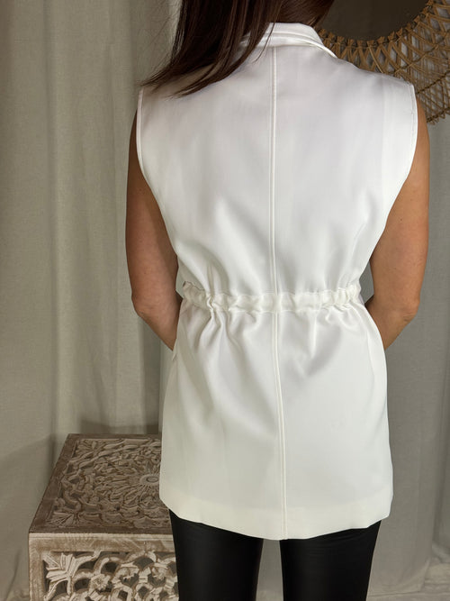 Tunique blazer blanche