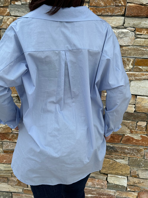 Blouse bleu ciel