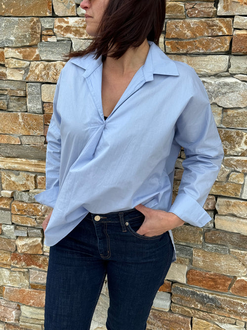 Blouse bleu ciel